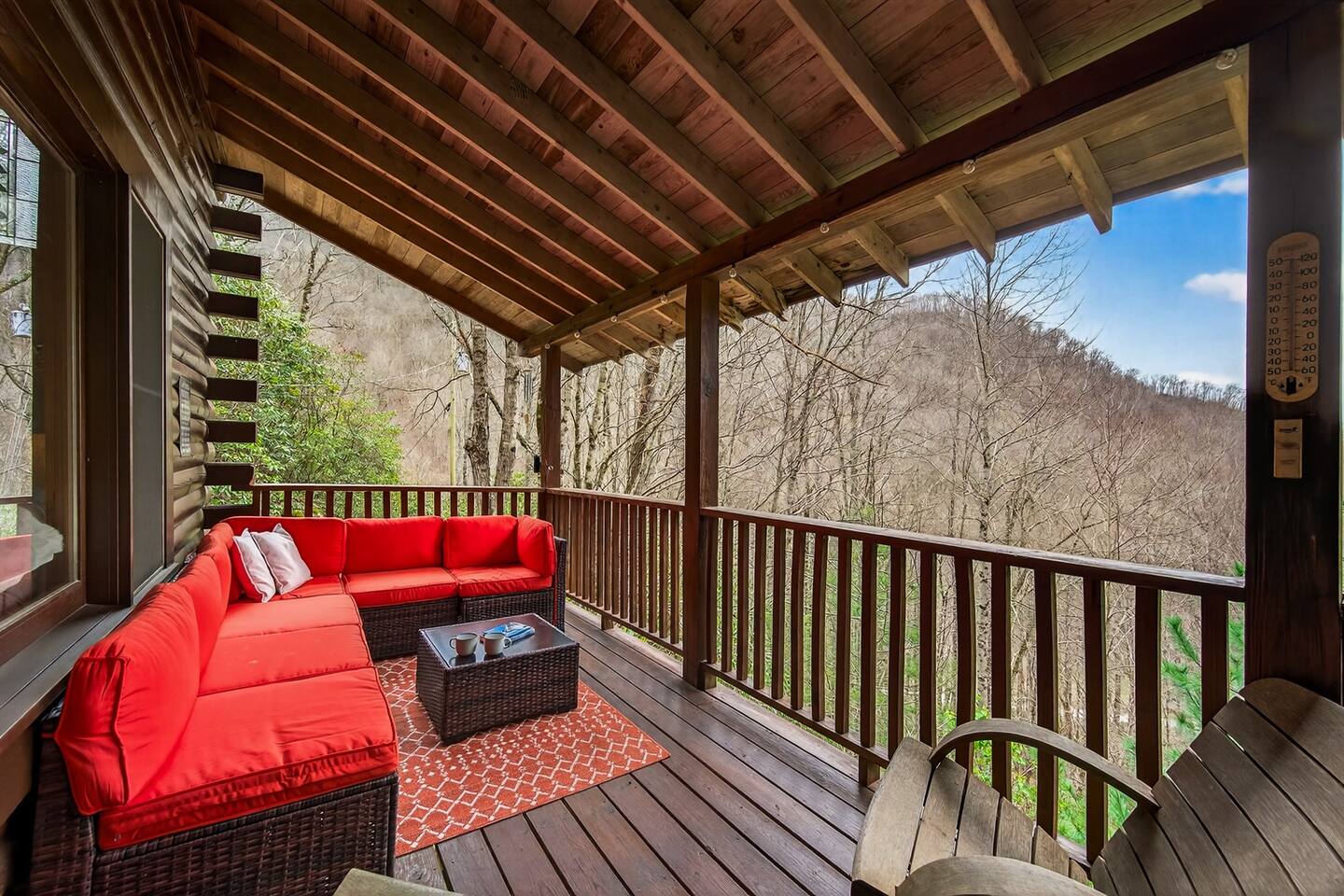 Patio has just about any seating you could want.