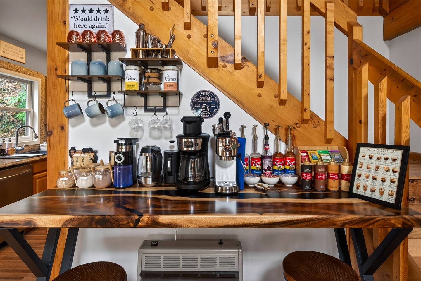 Coffee lovers - we got you! Espresso, drip and Keurig all available.