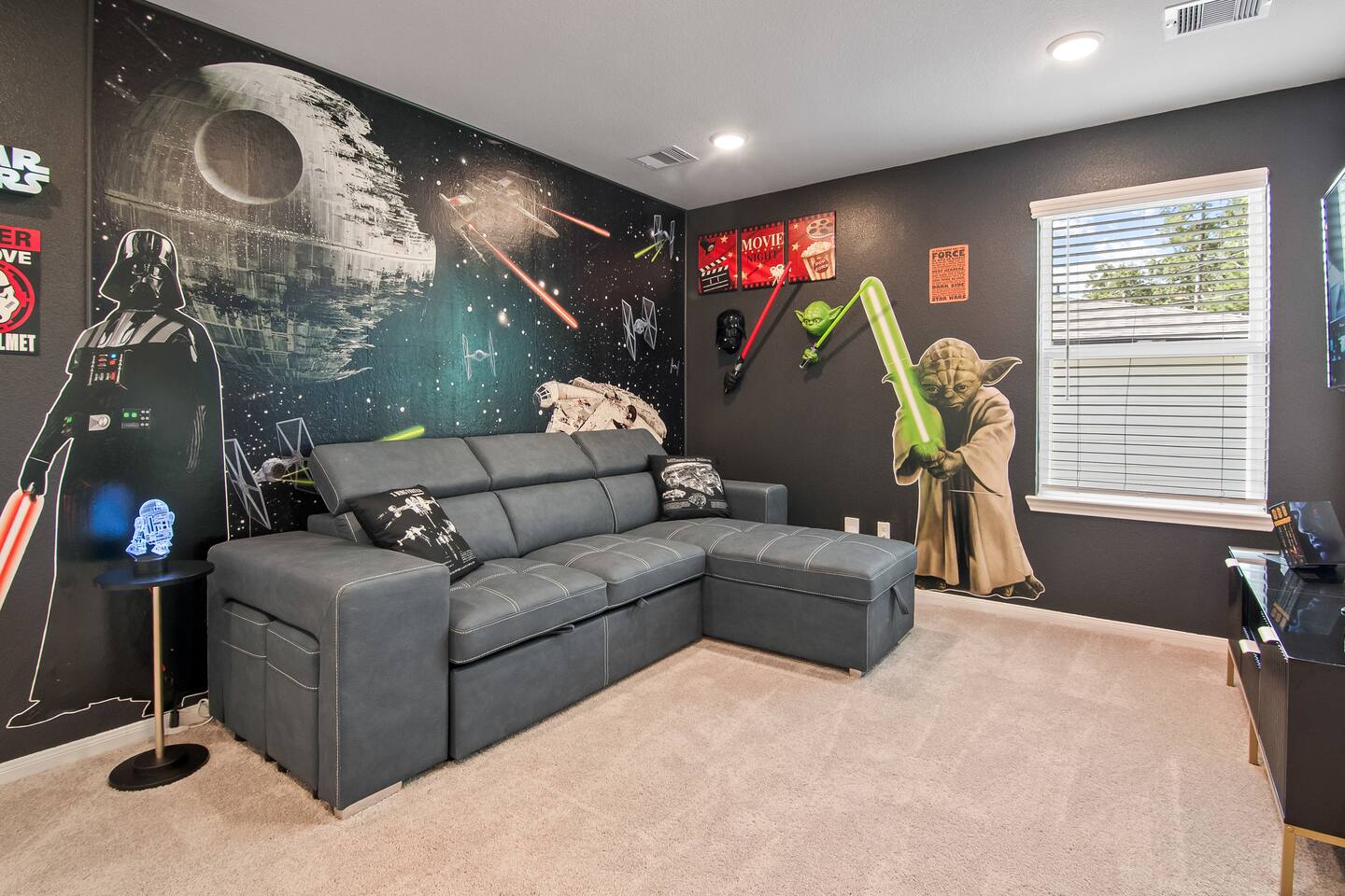 Arcade GameRoom | StarWars TV Room | Texas Bedroom
