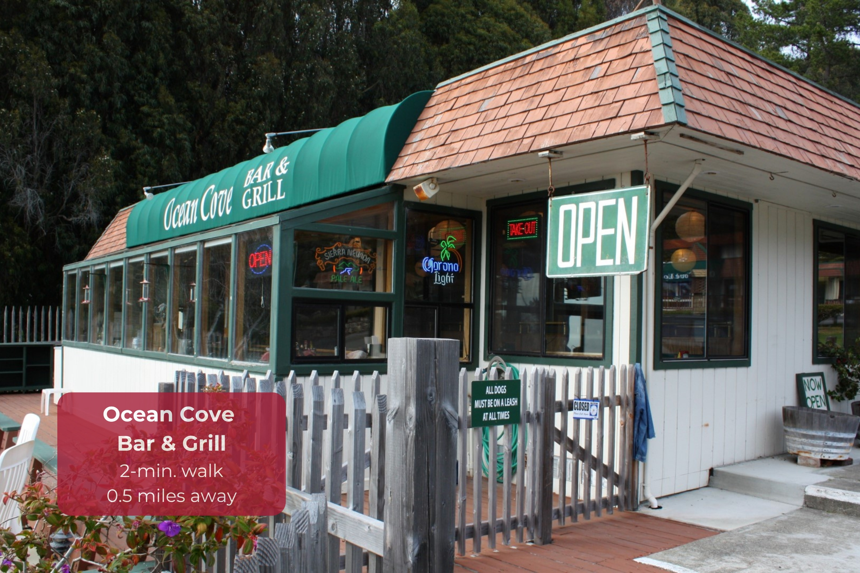 Ocean Cove Bar & Grill just a 2-minute walk from the property