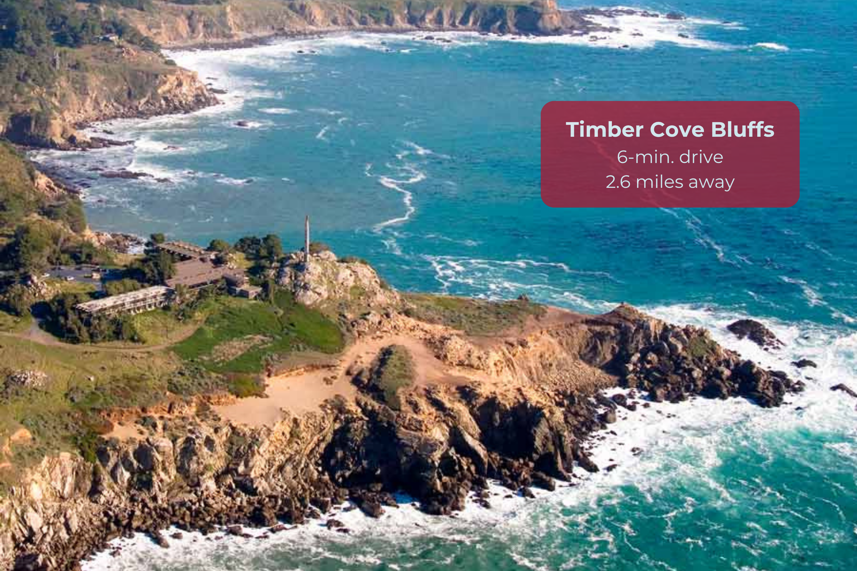 6 min to Timber Cove Bluffs and stunning Sonoma Coast scenery
