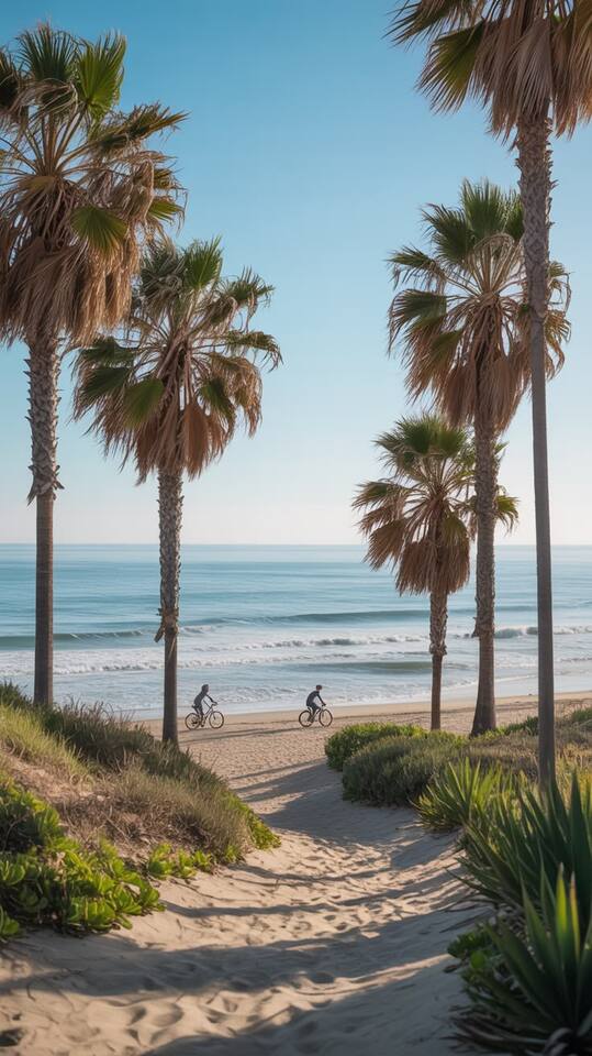 The beach bike path