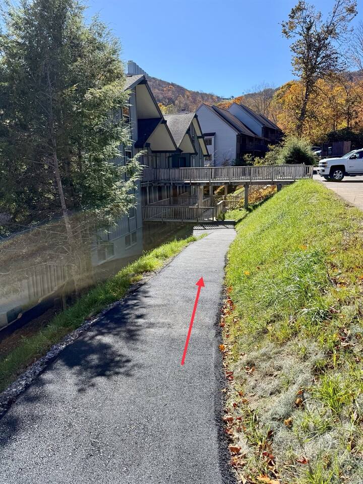 New ramp from parking to entrance