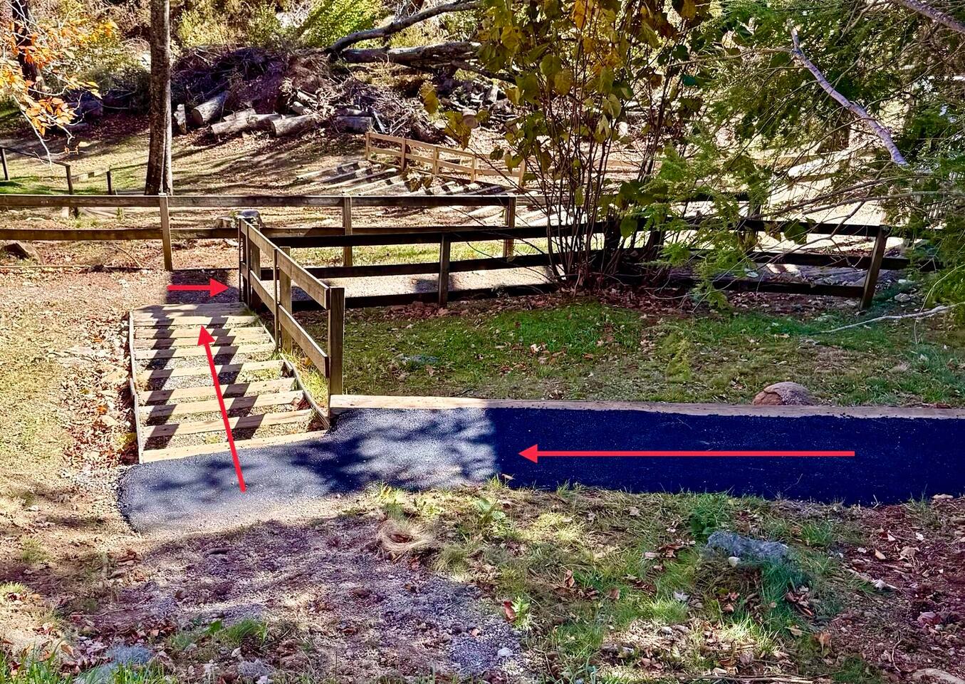 New pathway and stairs to the slopes