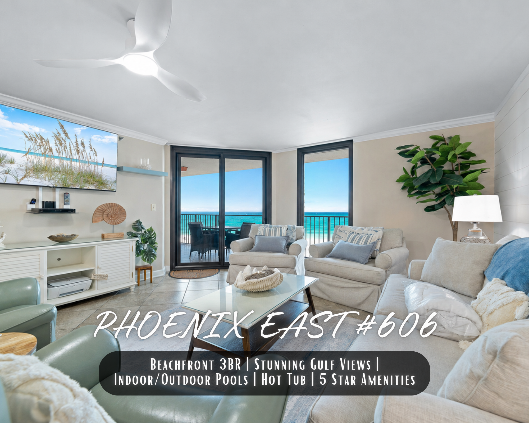 "Phoenix East #606" | Luxe 3BR Beachfront | Stunning Gulf Views | Indoor/Outdoor Pools | Hot Tubs | Gym | Premium Amenities | Sleeps 12