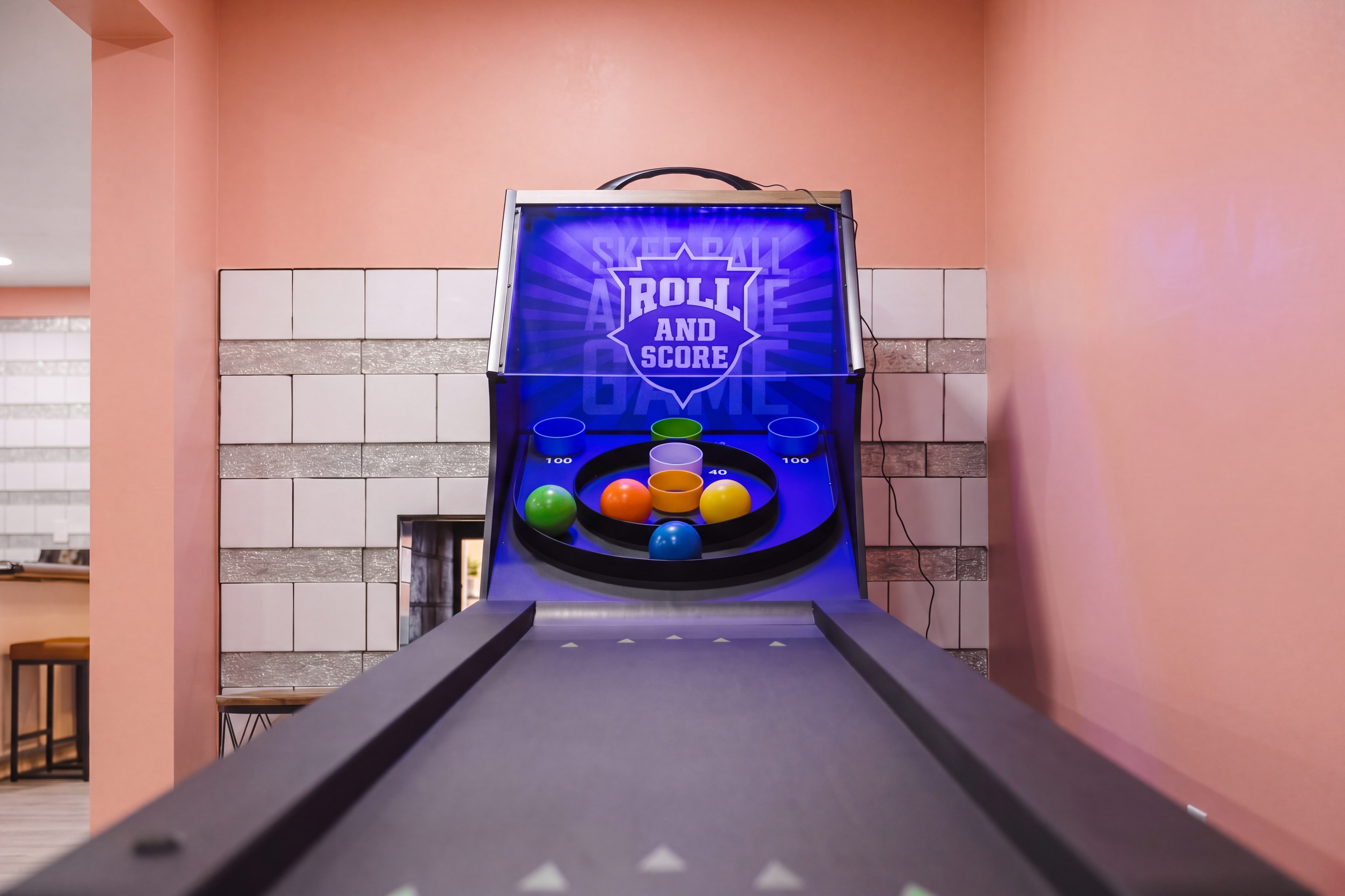 Fun game room perk with skeeball-style arcade entertainment