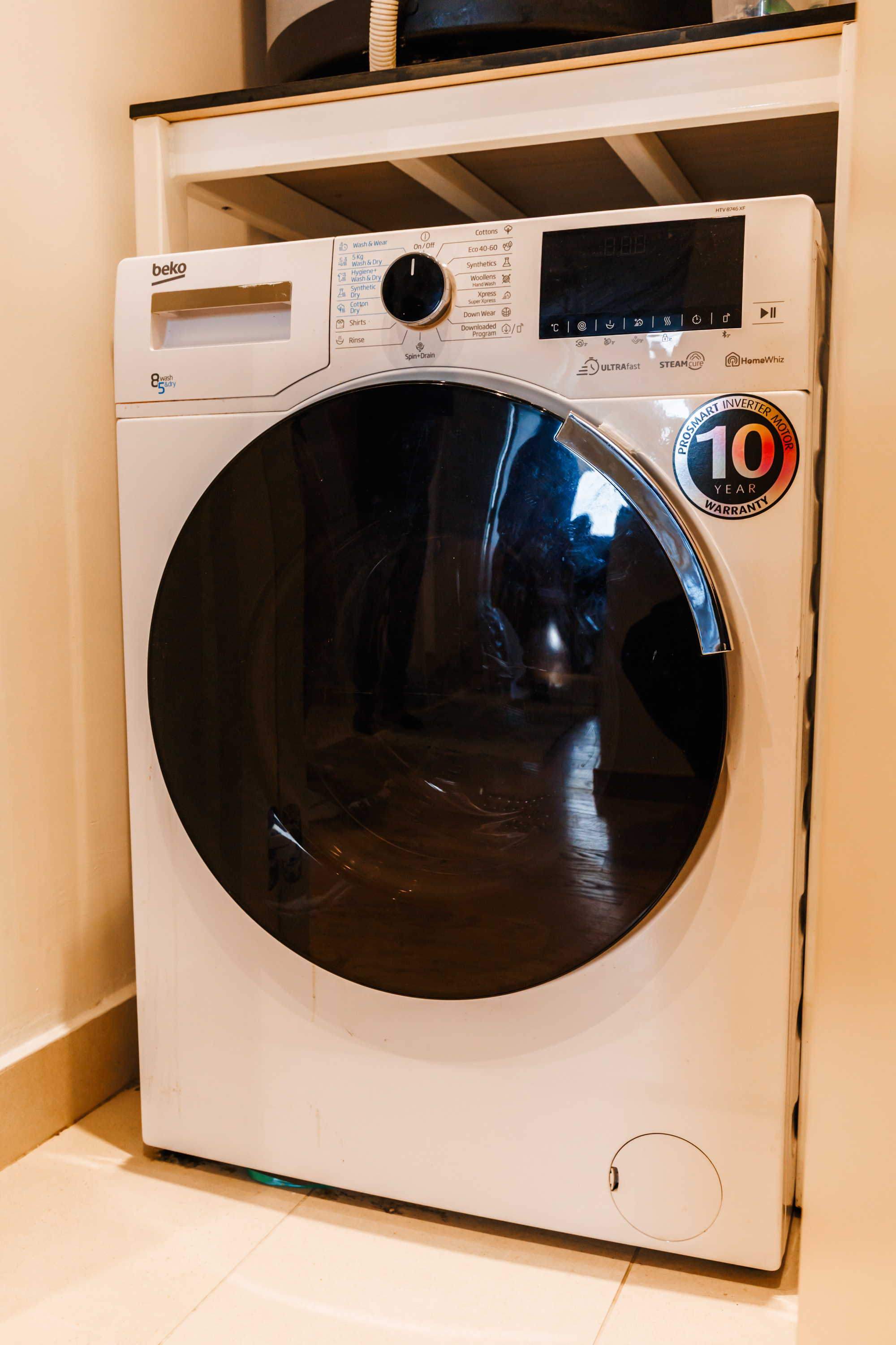 Convenient in-home washer for easy, stress-free extended stays