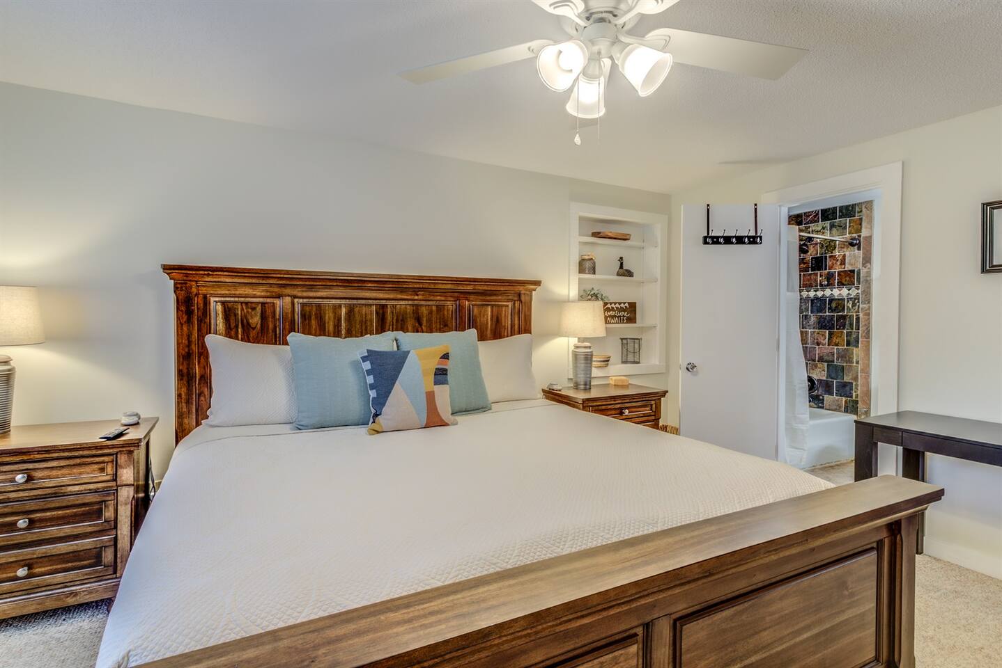 Master bedroom with king bed