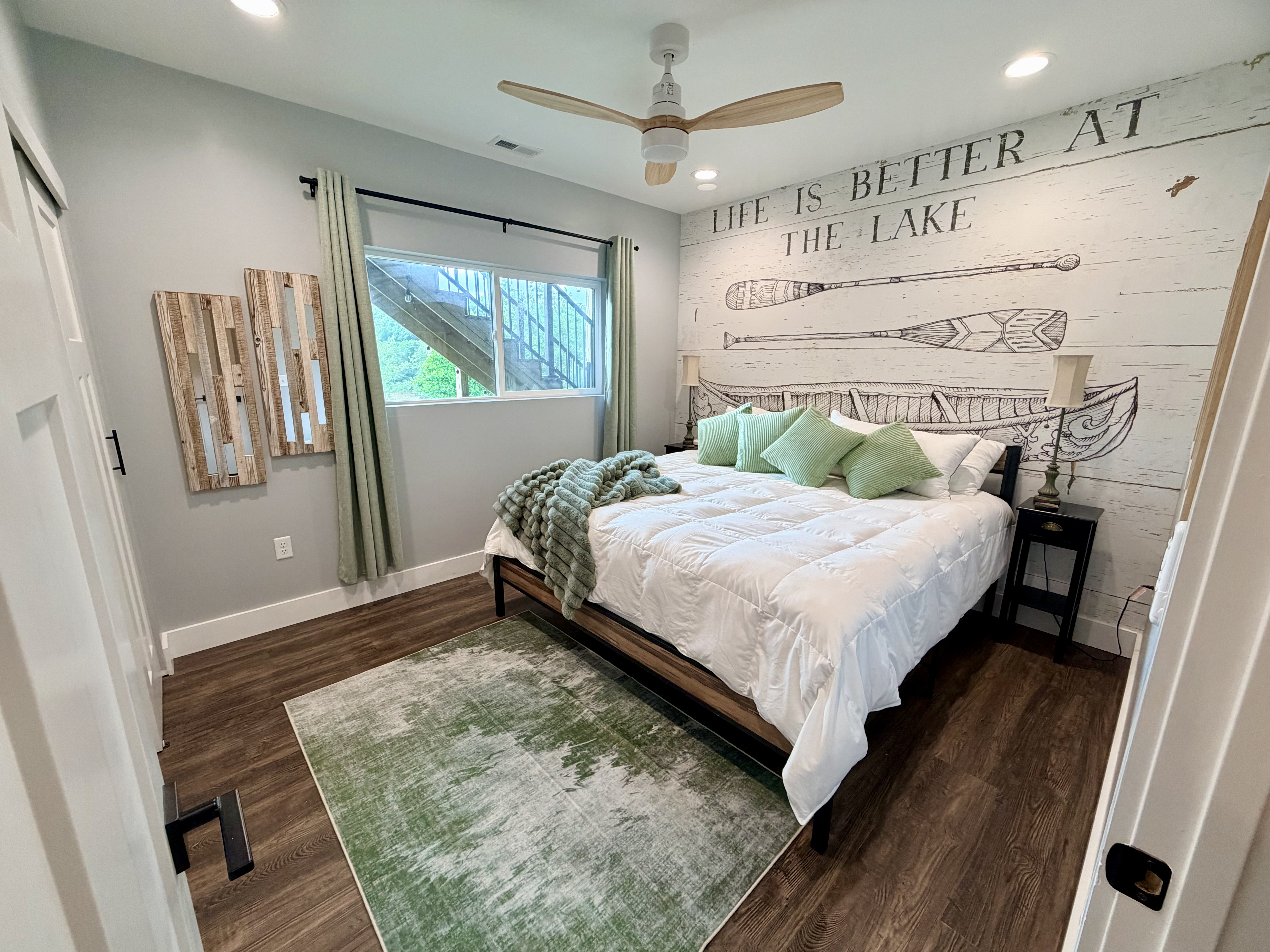 Lake-themed bedroom