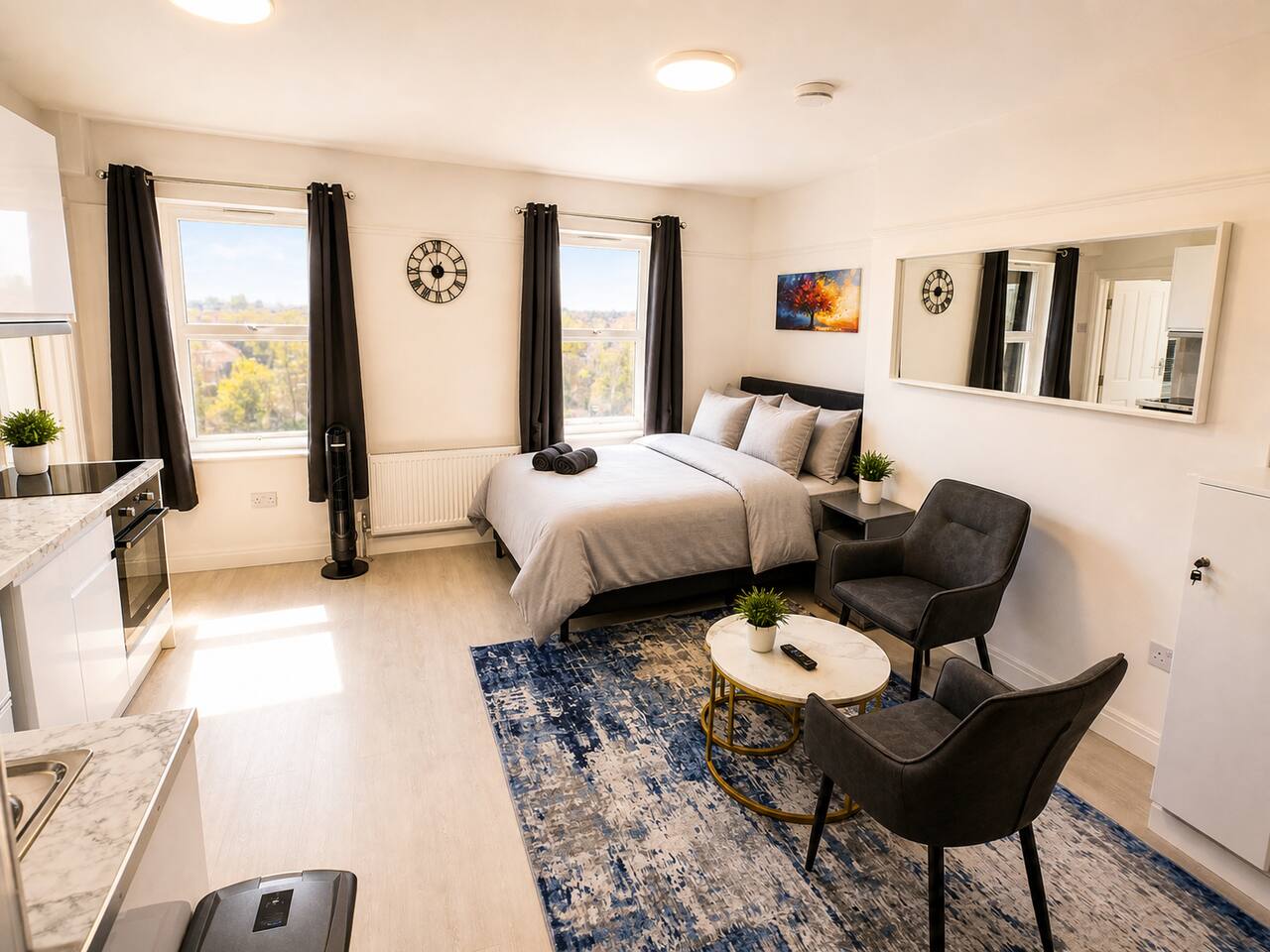 Flat 107 – 2B – Chic Studio Apt in London | 2 Guests | Parking