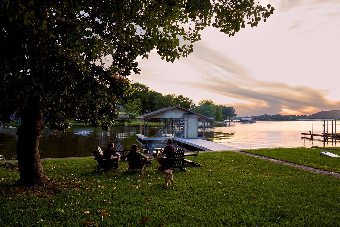 Lakefront Arcade + Dock | Cedar Creek