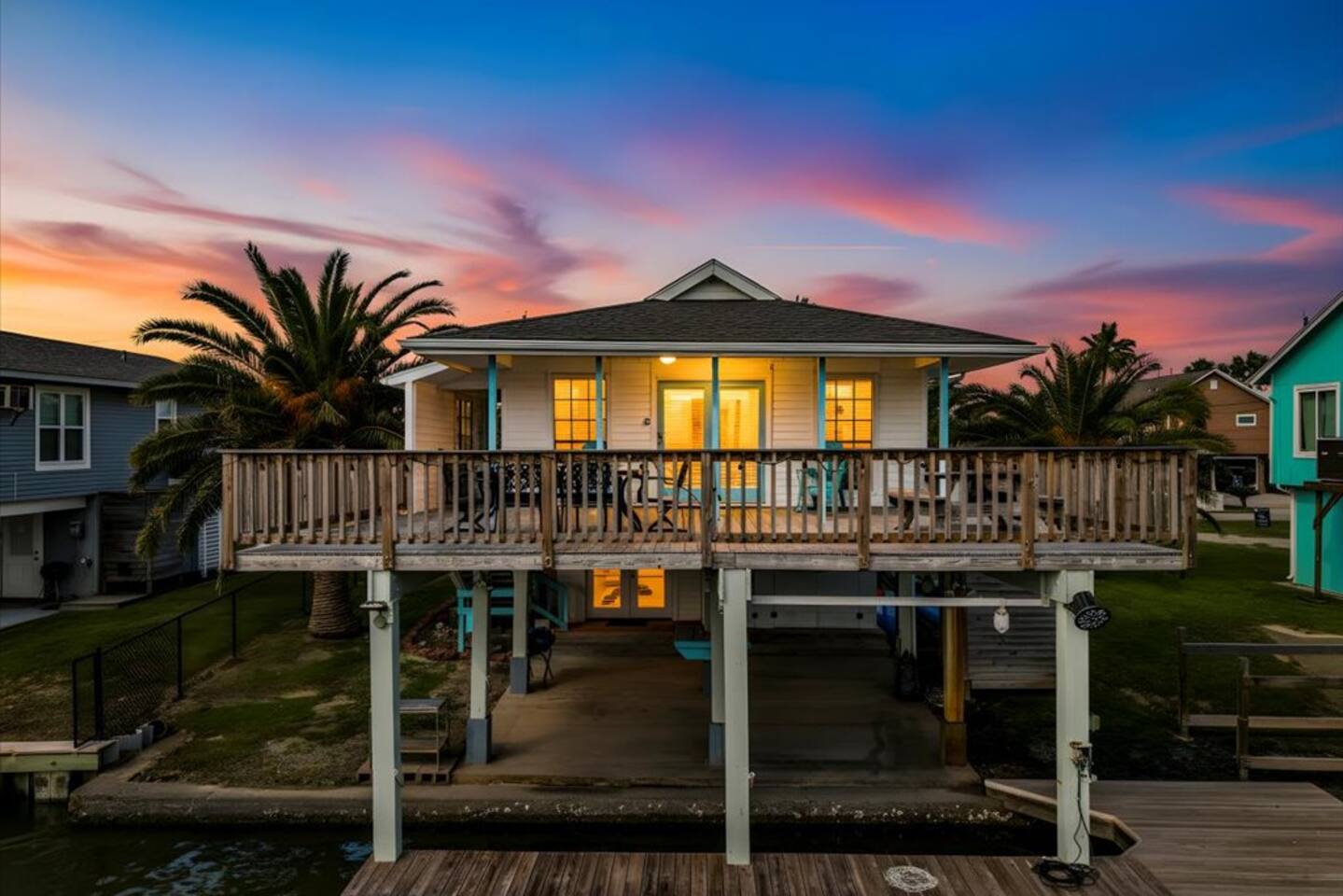 Waterfront Canal Home w/ Huge Deck + Fishing Dock