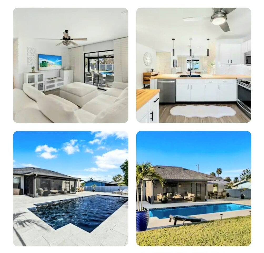 Downtown Cape Coral Pool Home Heated Pool Gym