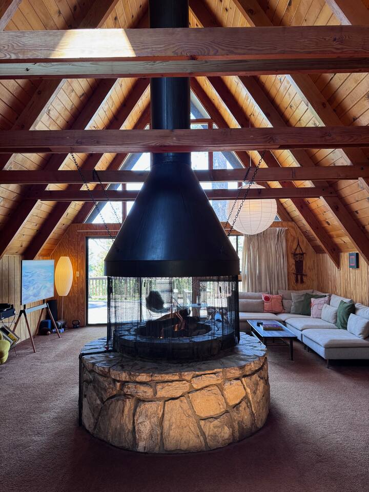 A-Frame with Carousel Fireplace