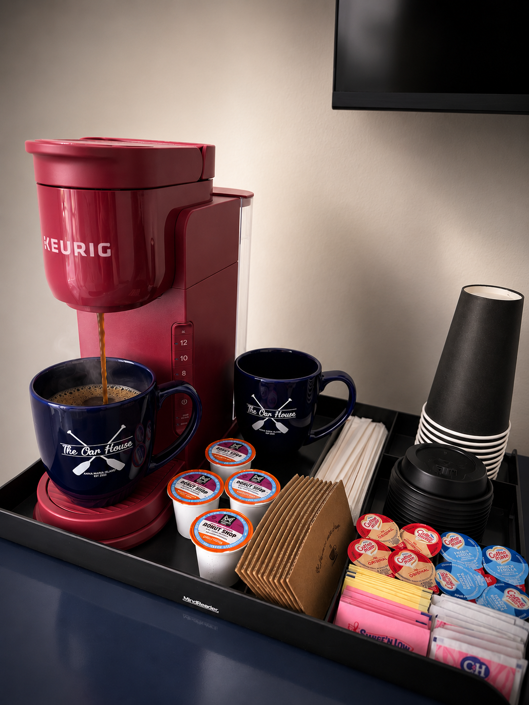 In-room coffee station