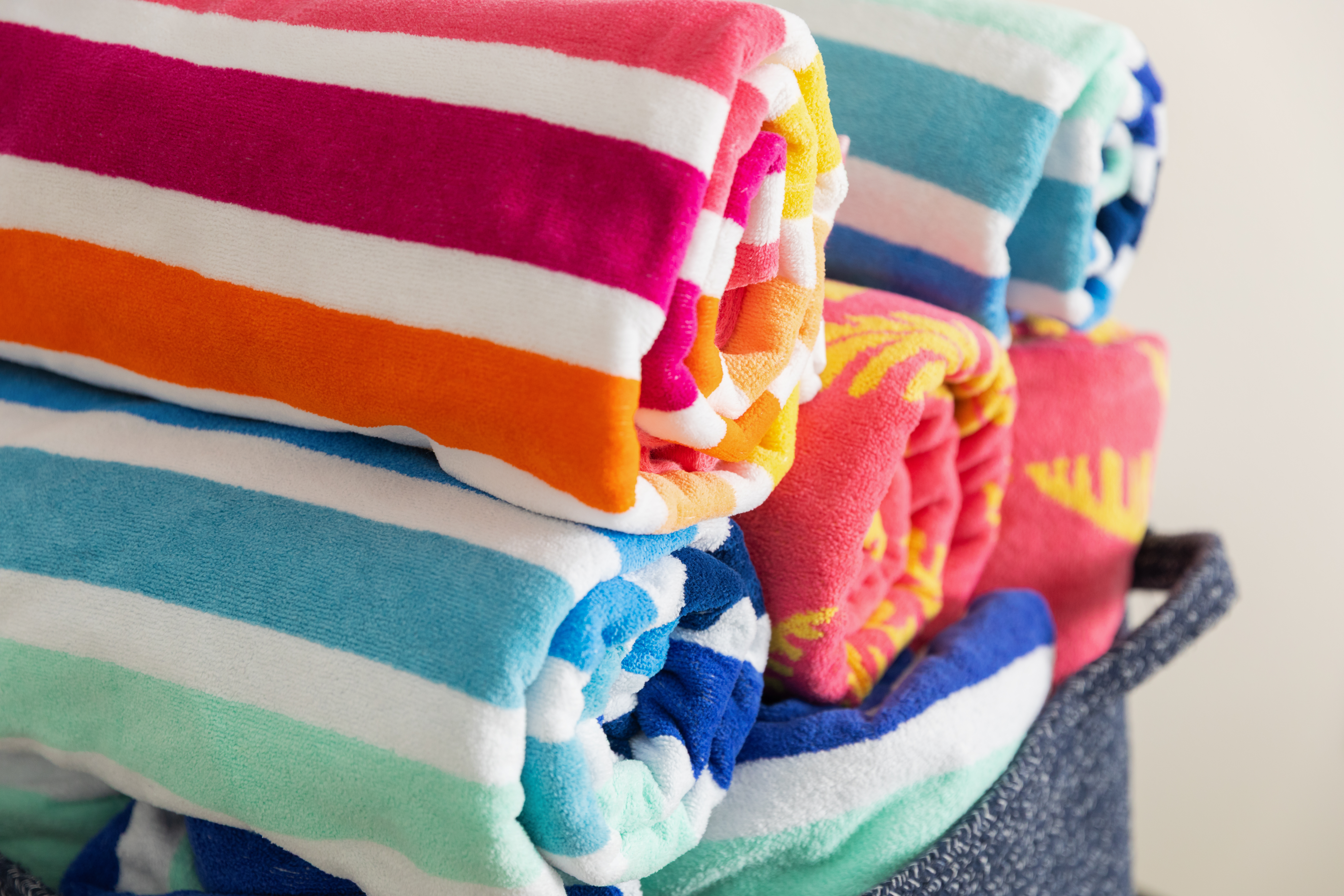 Beach and pool towels stocked for guest use