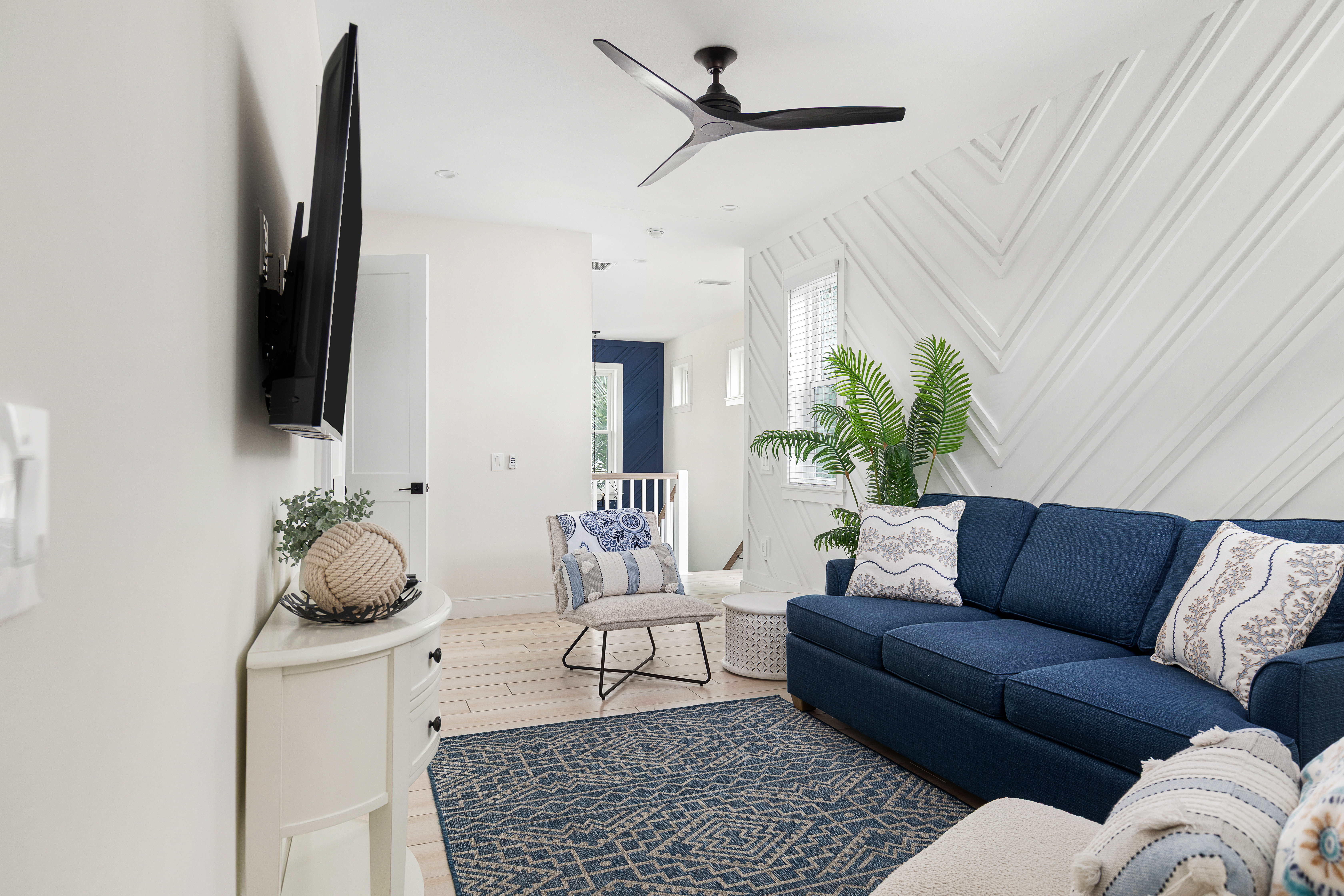Bright upstairs retreat for reading and quiet time