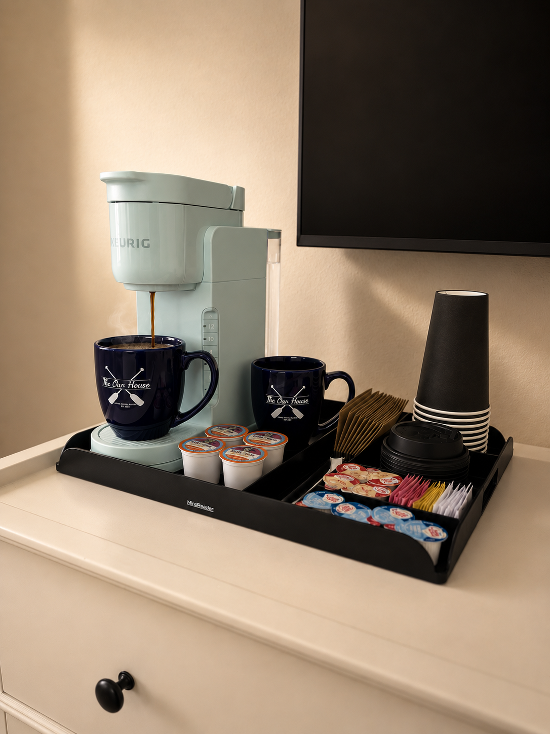 In-room coffee station