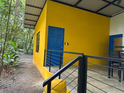 Bright jungle-side patio with covered terrace and private entrance