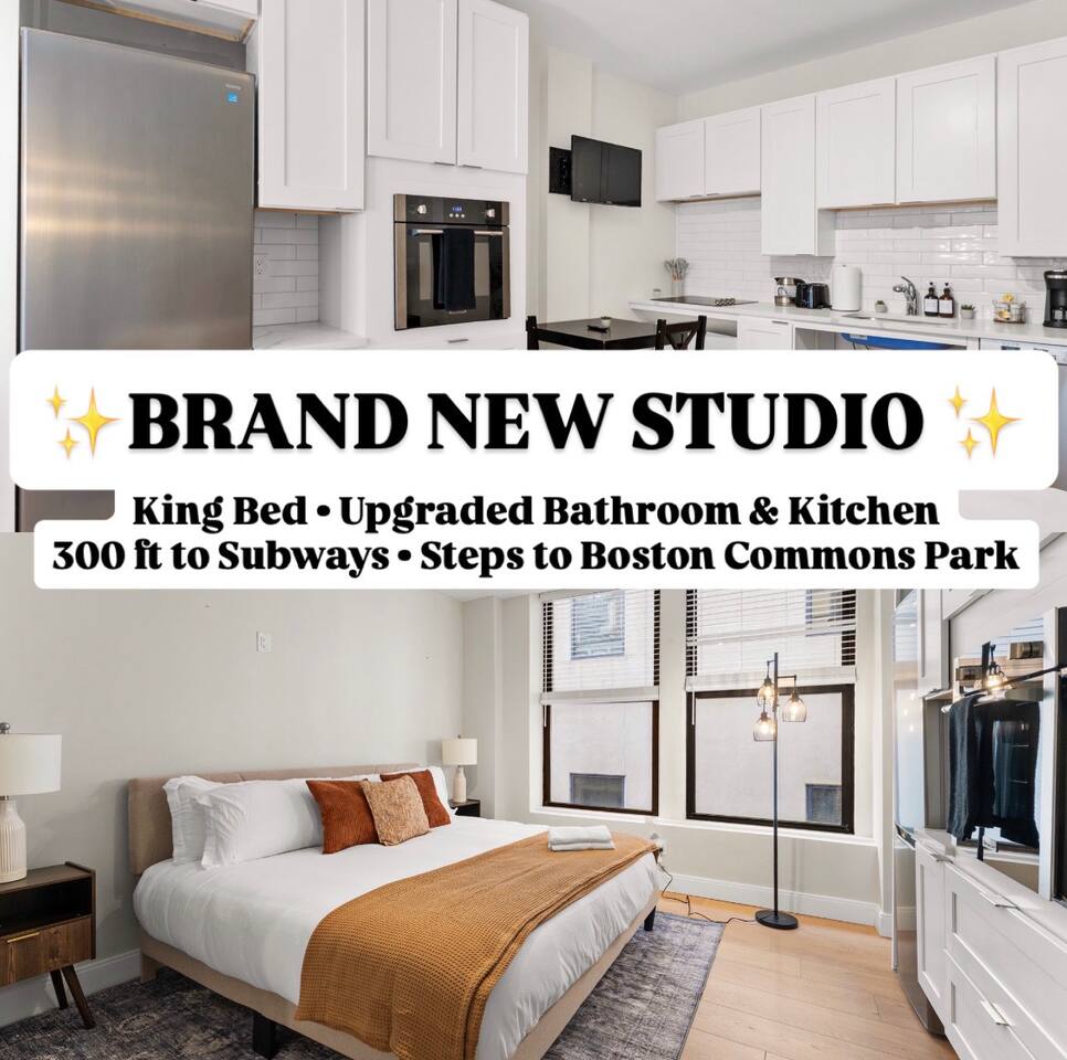 801C New Studio Downtown King Bed Huge Shower By T