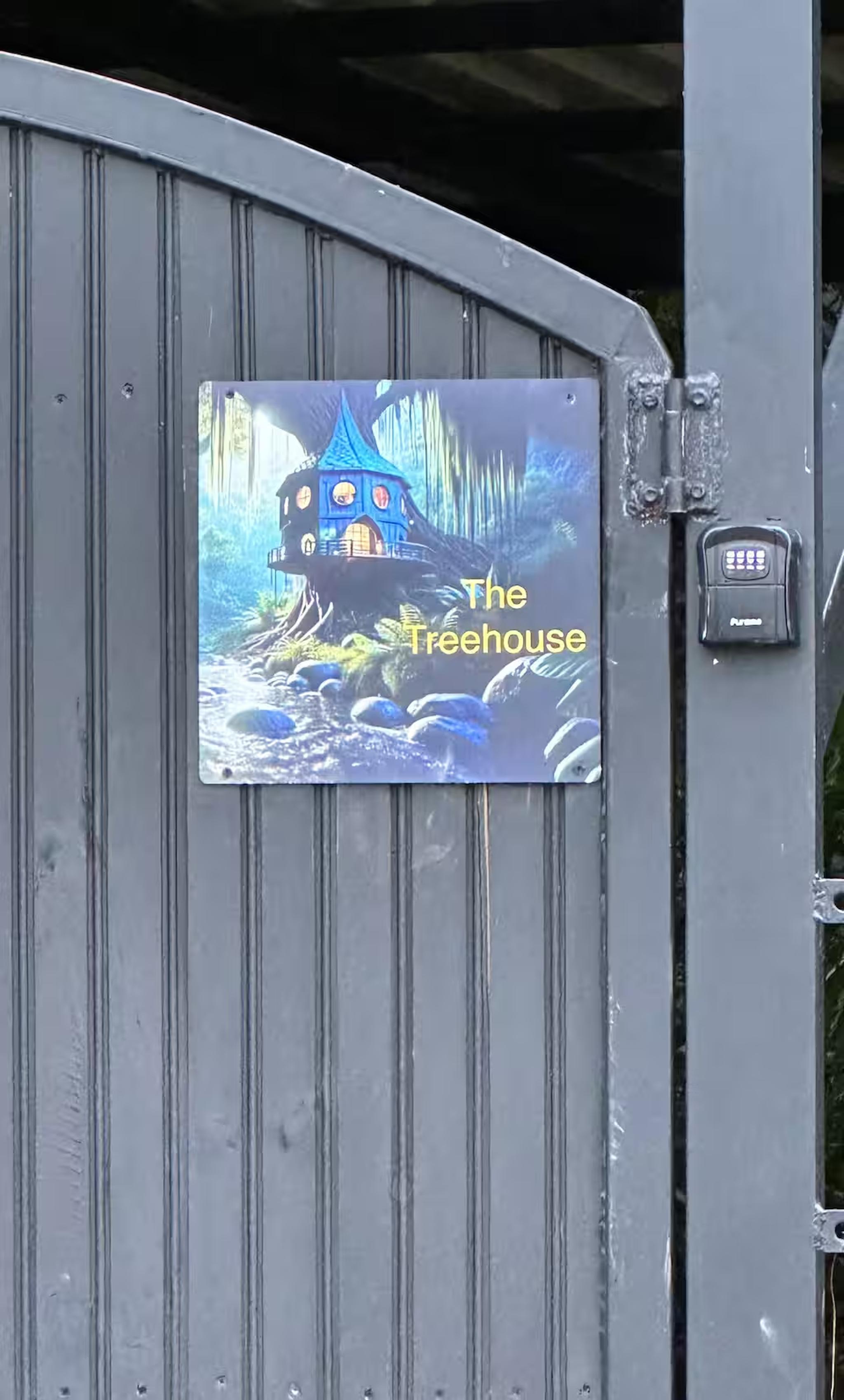 Private gated entry with keypad access at The Treehouse