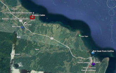 Waterfront location near beaches, dining, airport, and Golfito boat access