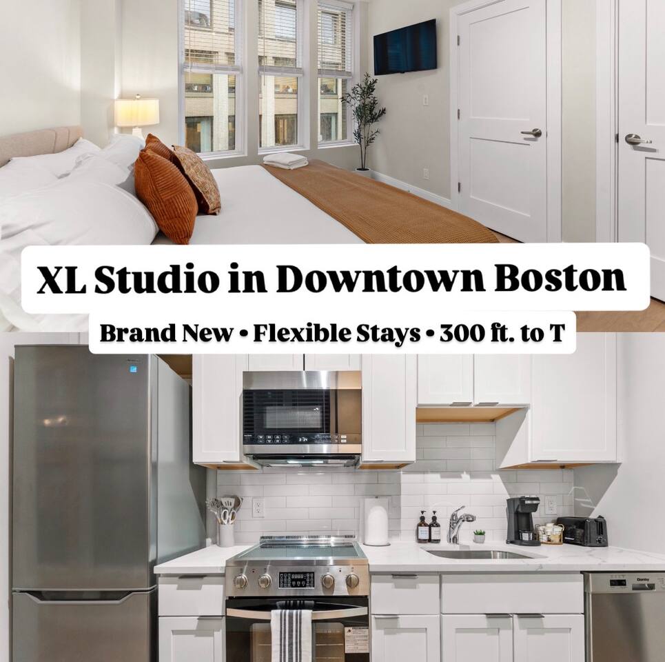 702M NEW Huge Studio Downtown Boston Extended Stay