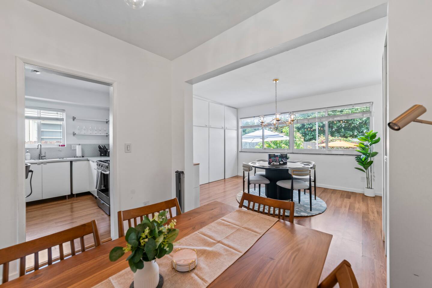 Enjoy meals and meaningful moments in our spacious dining area, featuring a unique game table that’s perfect for dining, conversation, and entertainment.