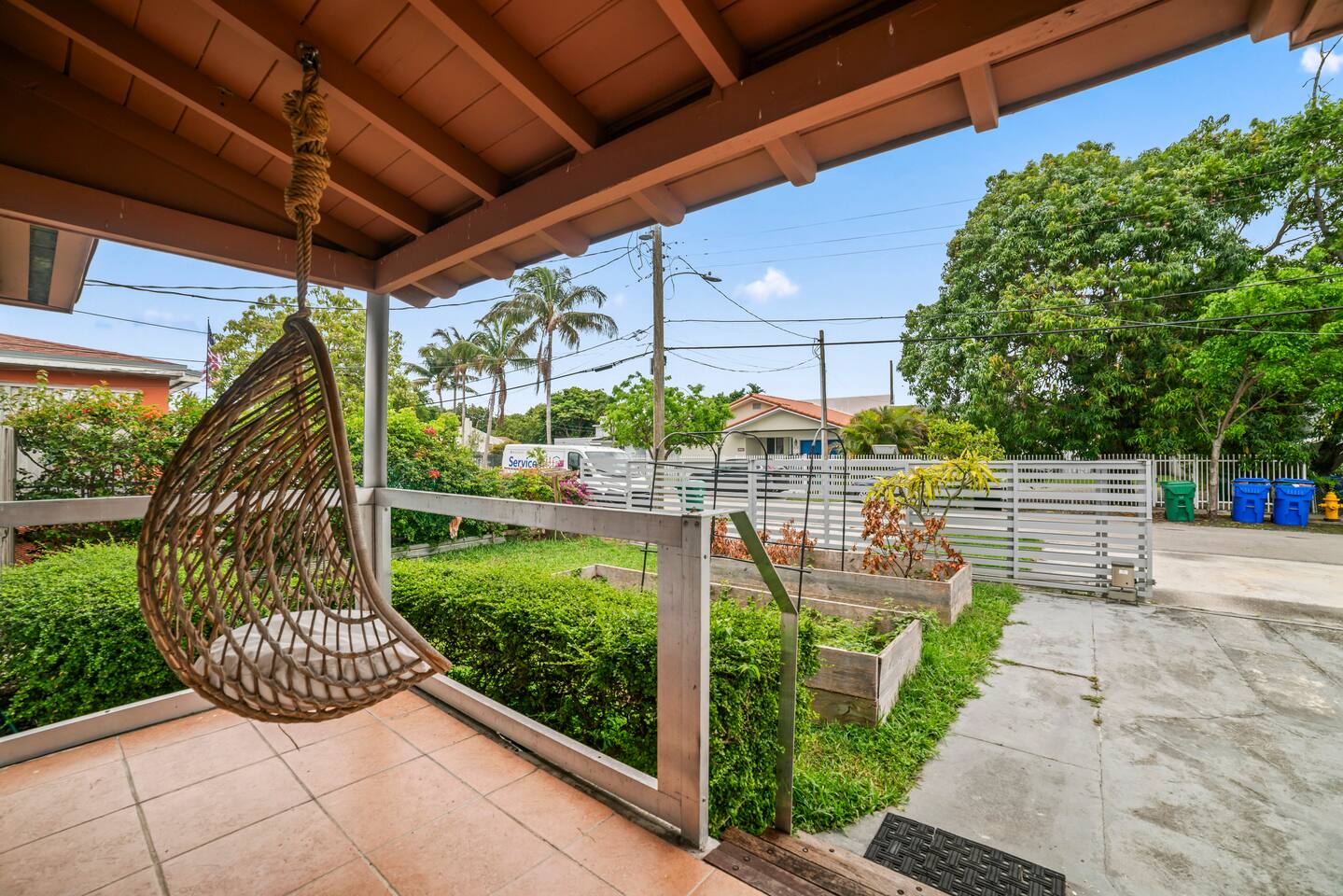 Enjoy seamless indoor-outdoor living with a charming covered porch and a spacious backyard designed for relaxing and entertaining.