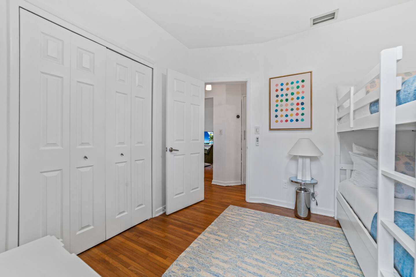 Perfect for hosting family and friends, this well-appointed bunk room offers plenty of space to rest and recharge.