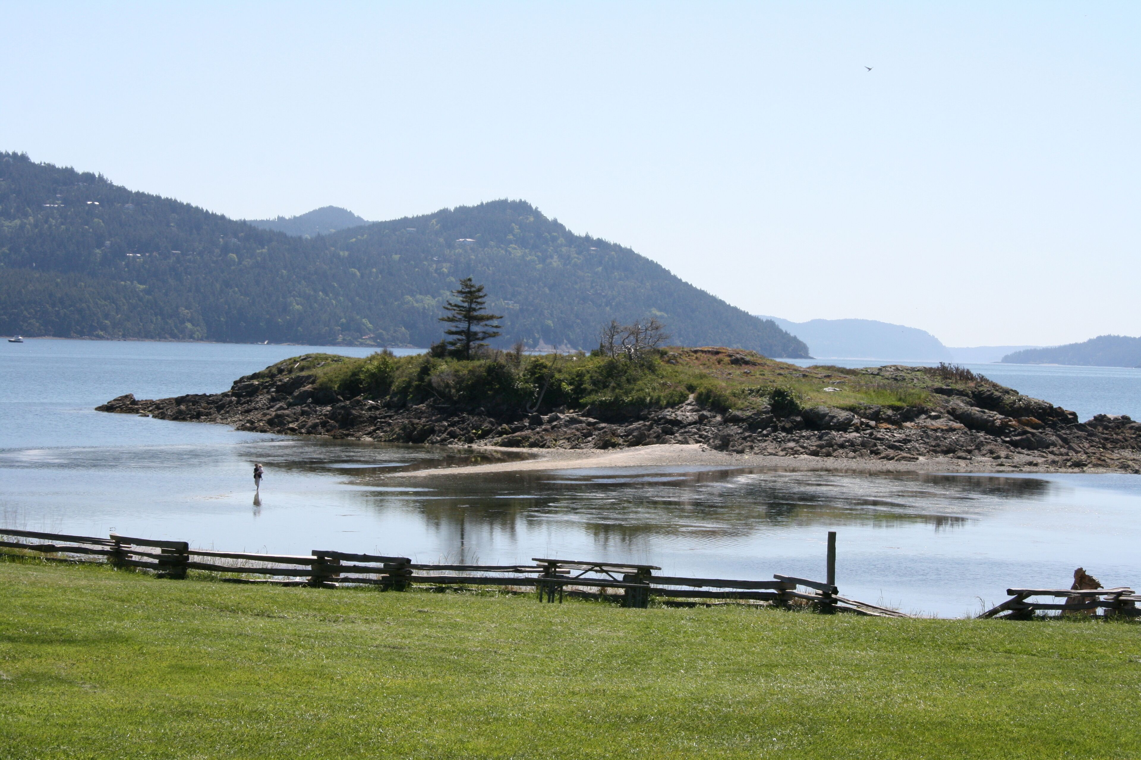Indian Island. At low time, you can walk to the island