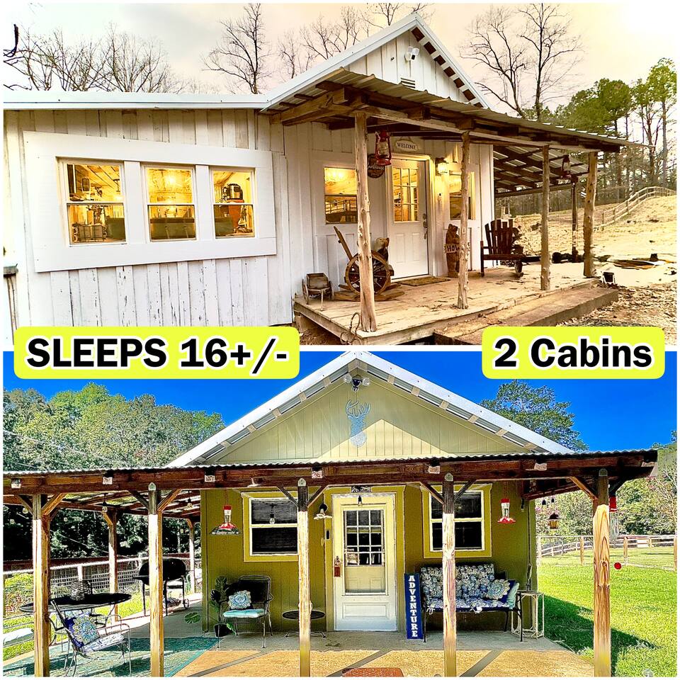 2 Cabins, King Suite & Bunkhouse Compound - Sardis