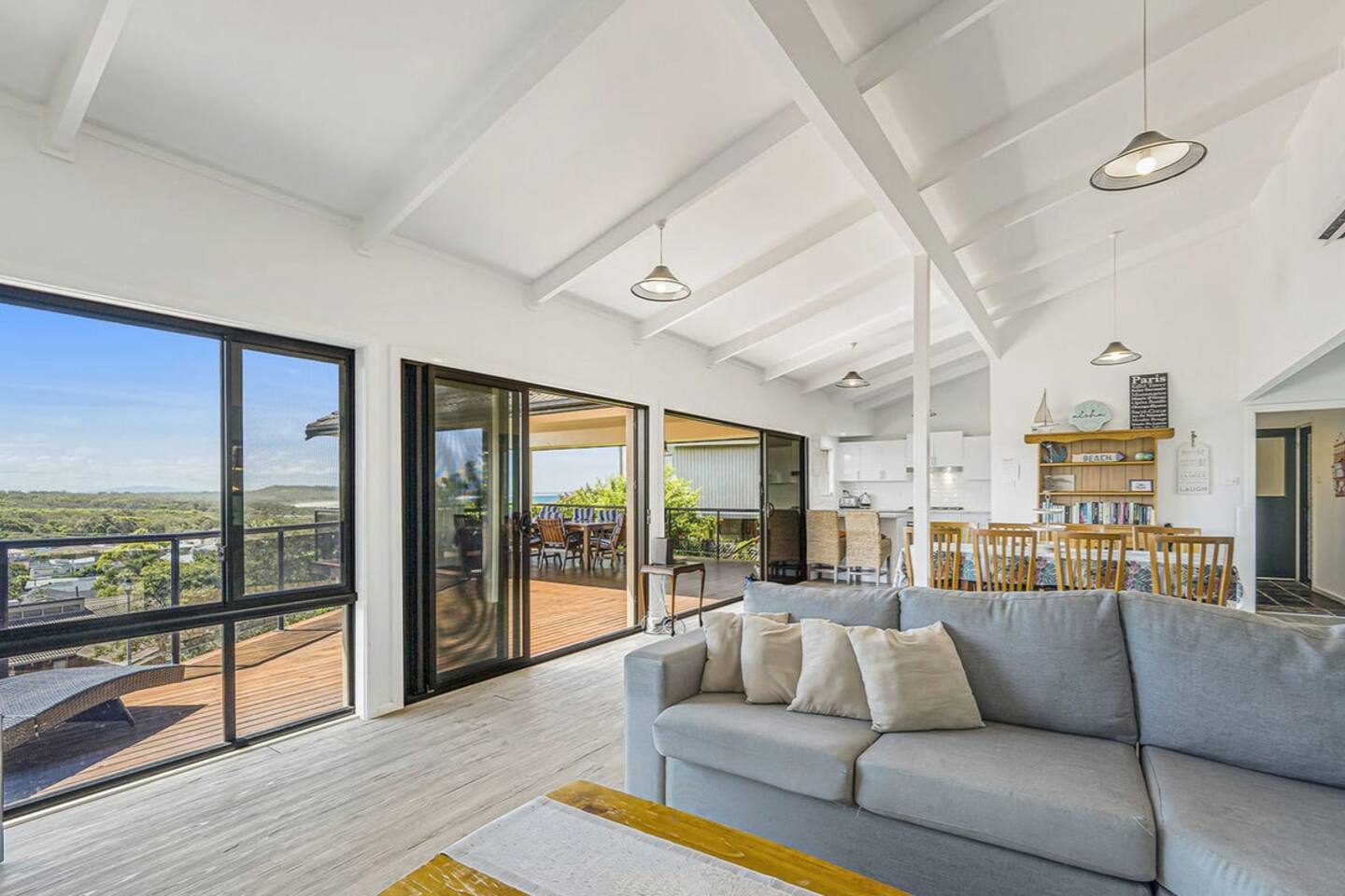 The third bedroom at The Deck — two single beds, ideal for kids