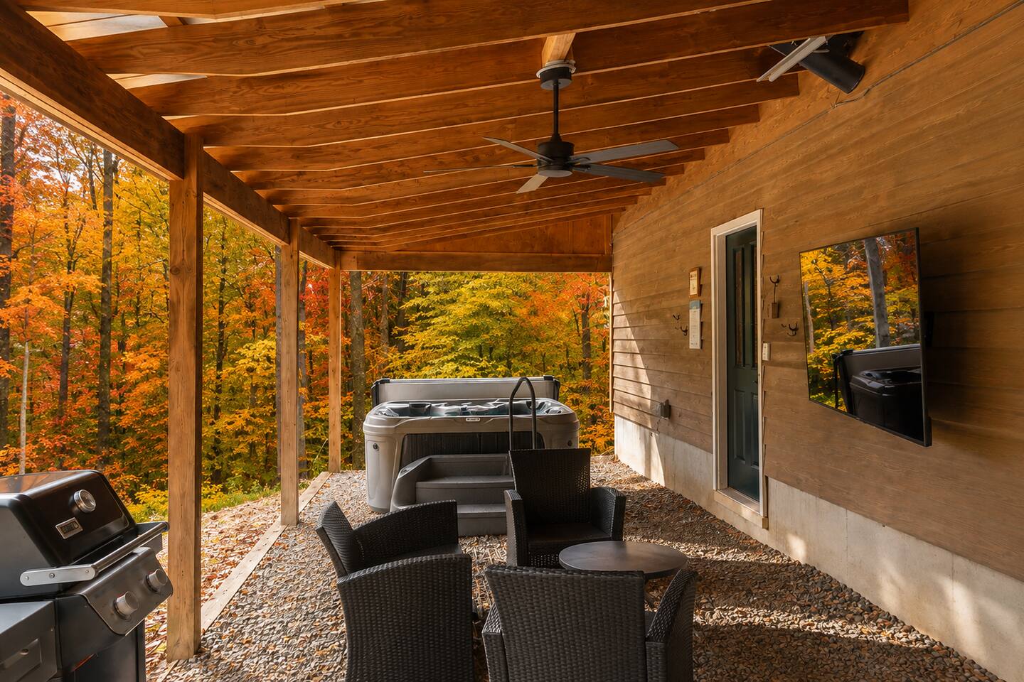 Fire up the Weber Grill and take in the views of the changing leaves