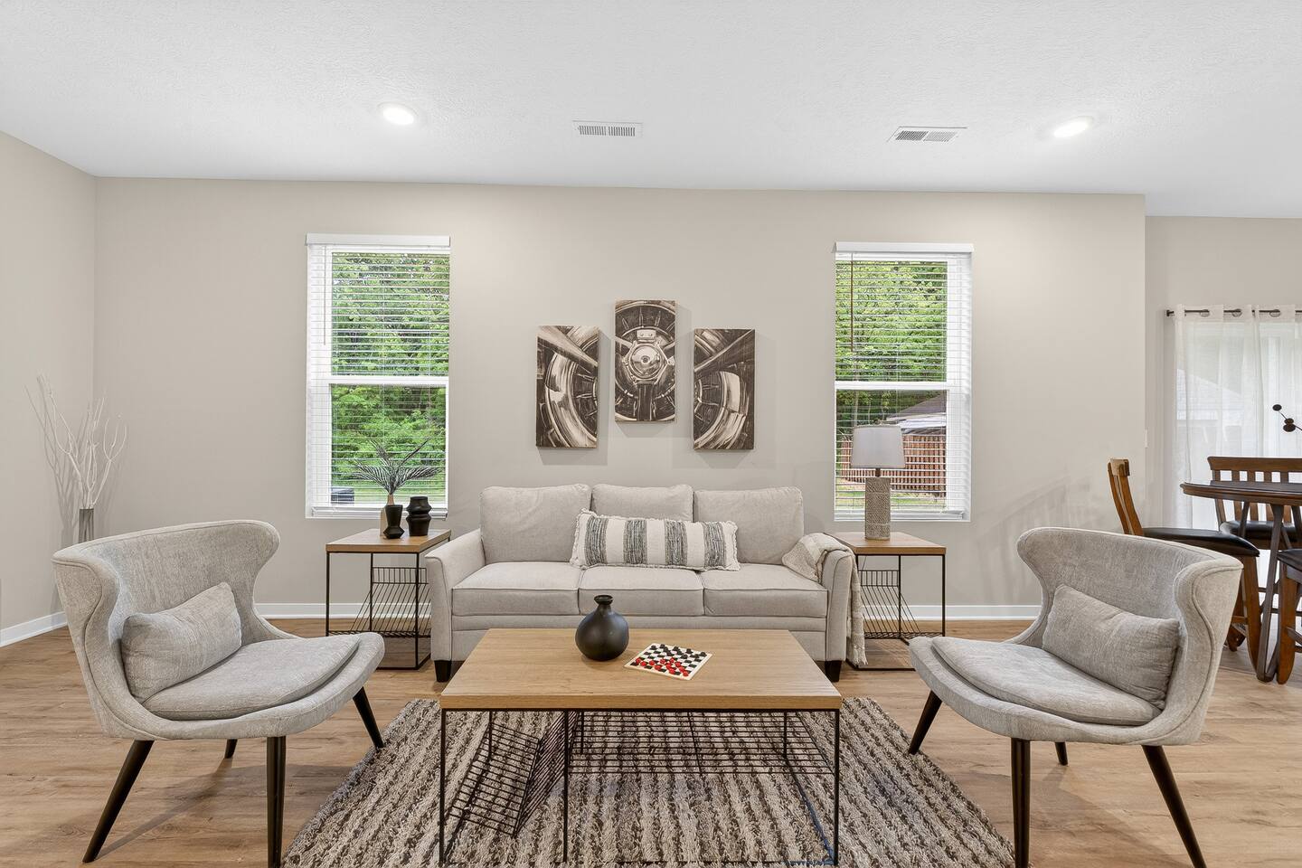 Stylish 4BR with Garage & Big Fenced Yard