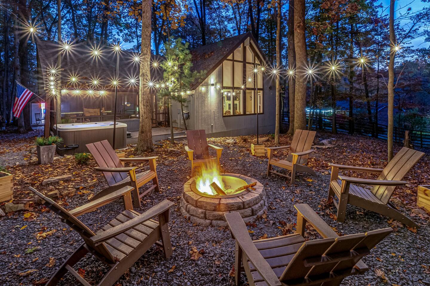 Pileated Perch: Modern A-Frame with Hot Tub, Arcade, Fire Pit, Pool Access, Pets Welcome