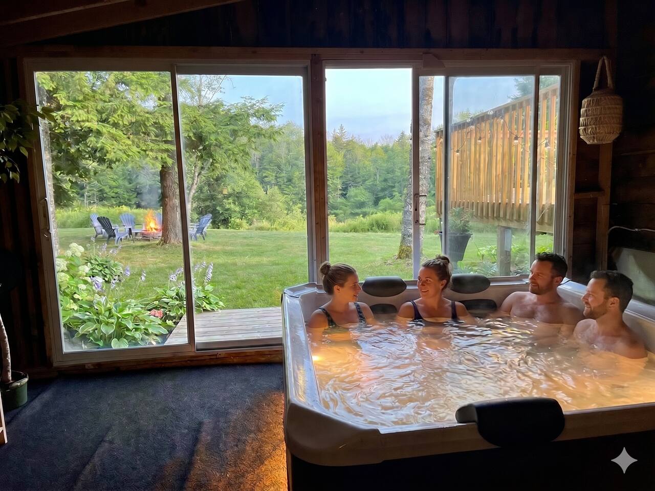 Hot Tub-Sauna-Game Rm-Theatre-Fire Pit-Waterfront