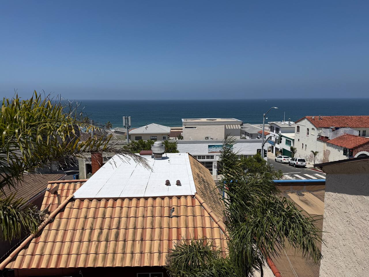 Pacific ocean view from Highland Surf House in El Porto, Manhattan Beach