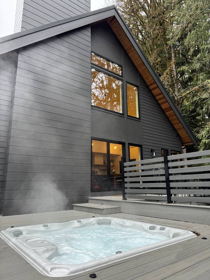Fern + Cedar Cabin | hot tub | fireplace | firepit