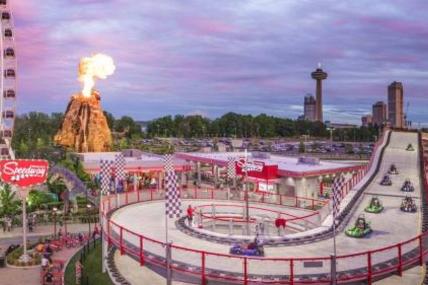 Nearby entertainment area with rides, games, and scenic views, offering guests an easy option for a fun day out close to the stay.