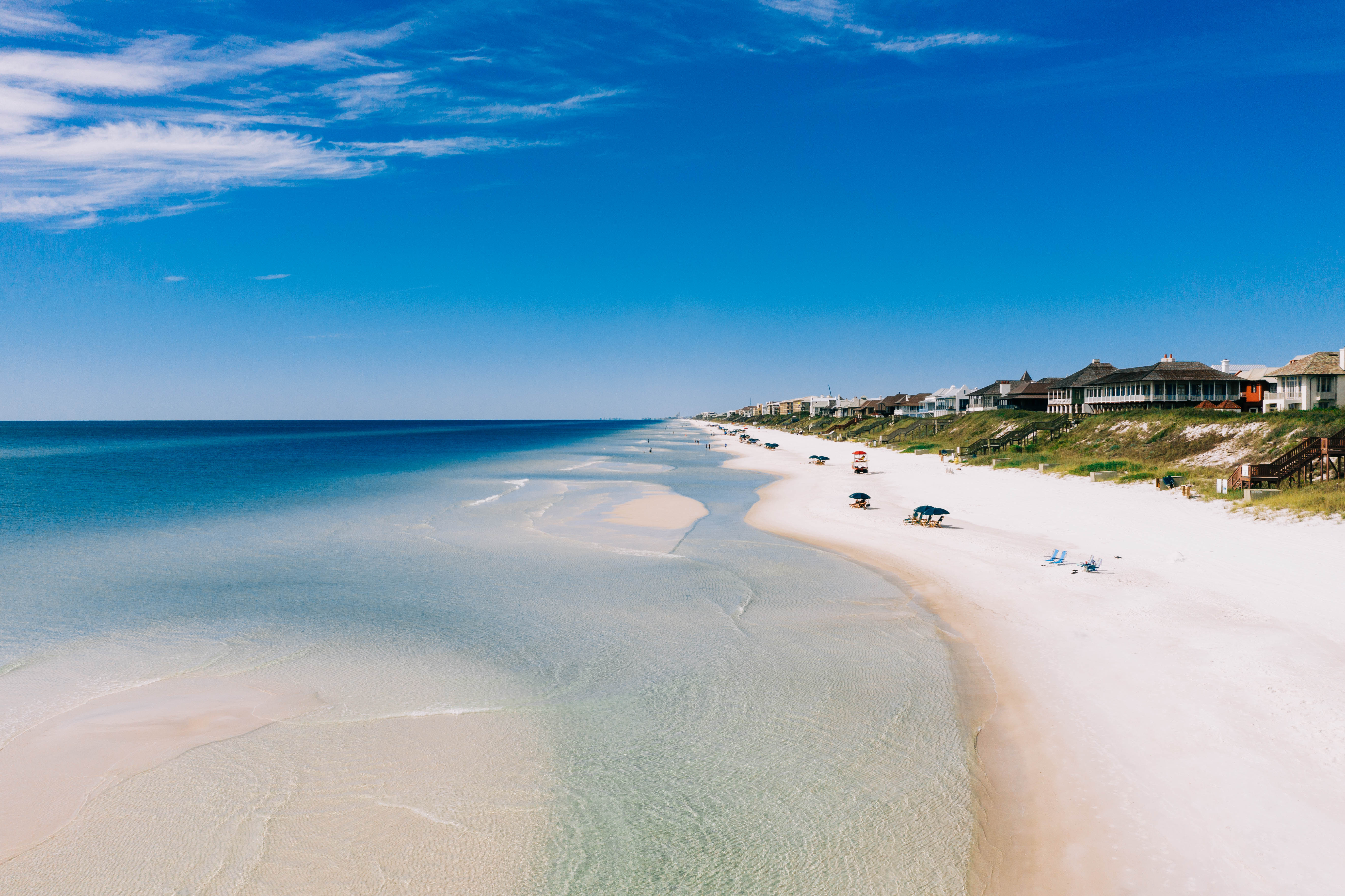 Endless white-sand beach and crystal-clear water just steps away