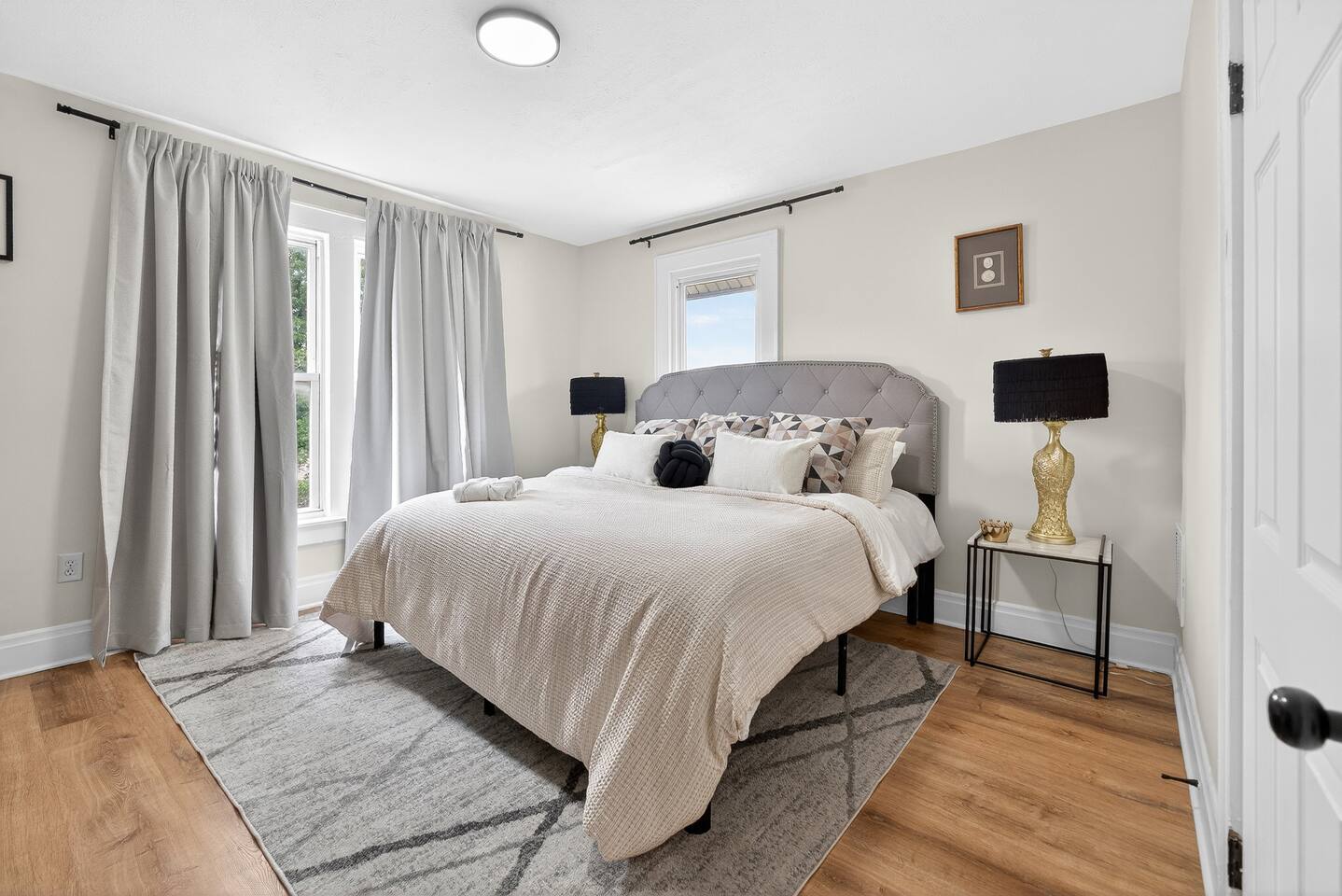 Bright bedroom at The Campus House