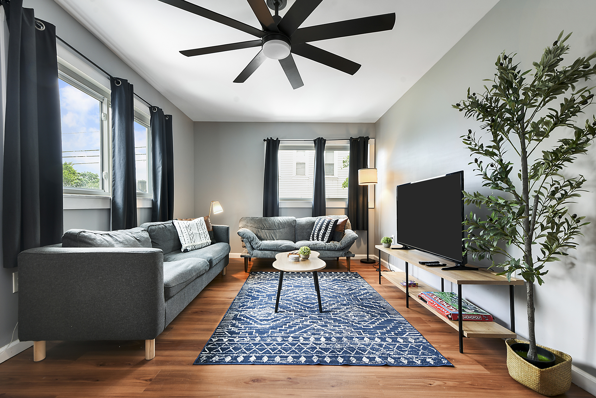 Funky family home: ping pong, workspace & comfort