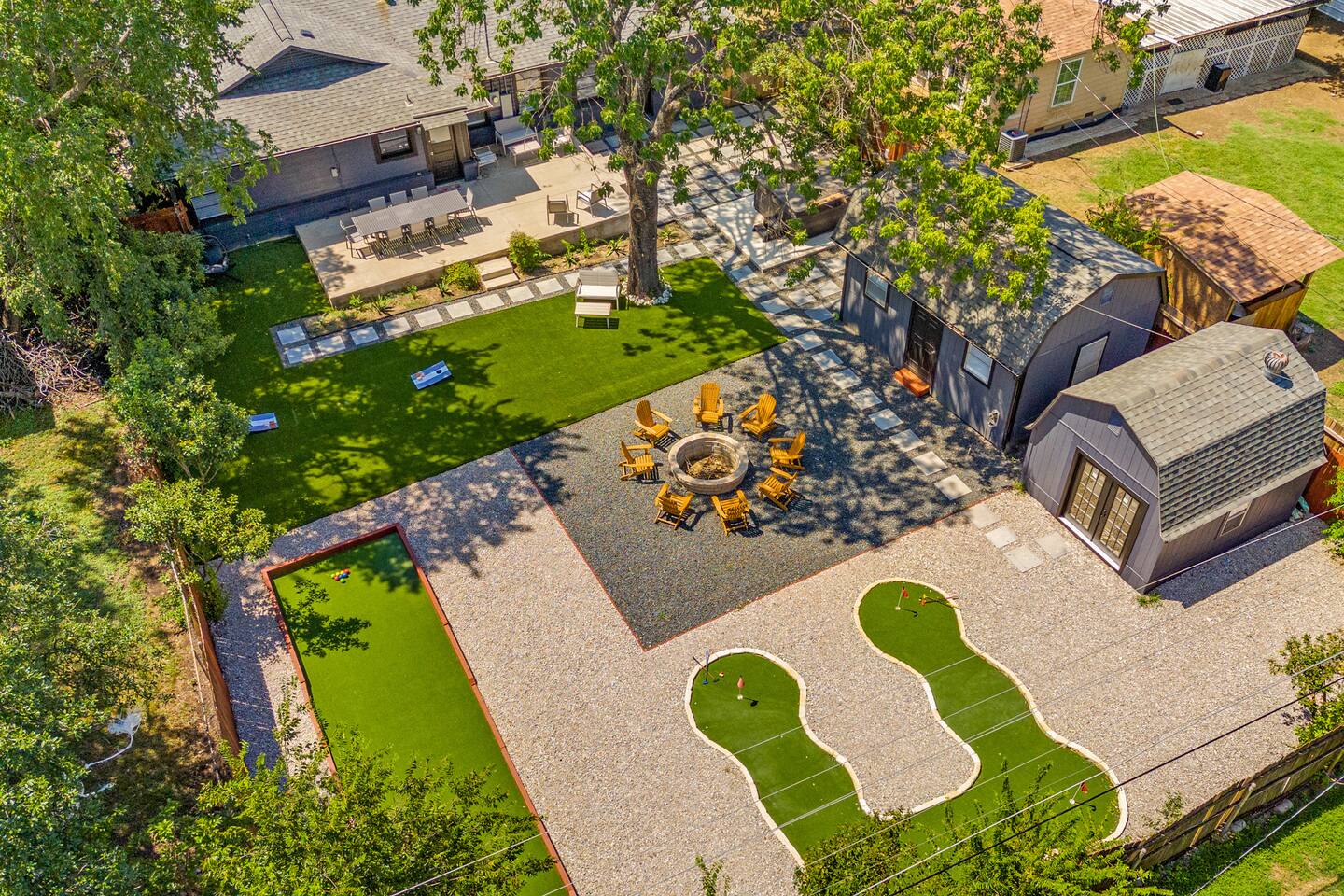 Stadium Retreat • hot tub • game yard • mini golf