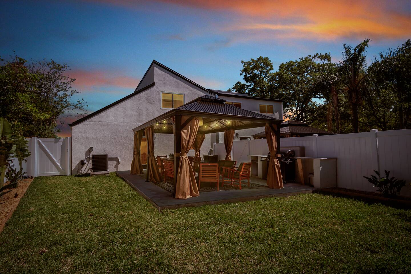 Entertaining backyard area.