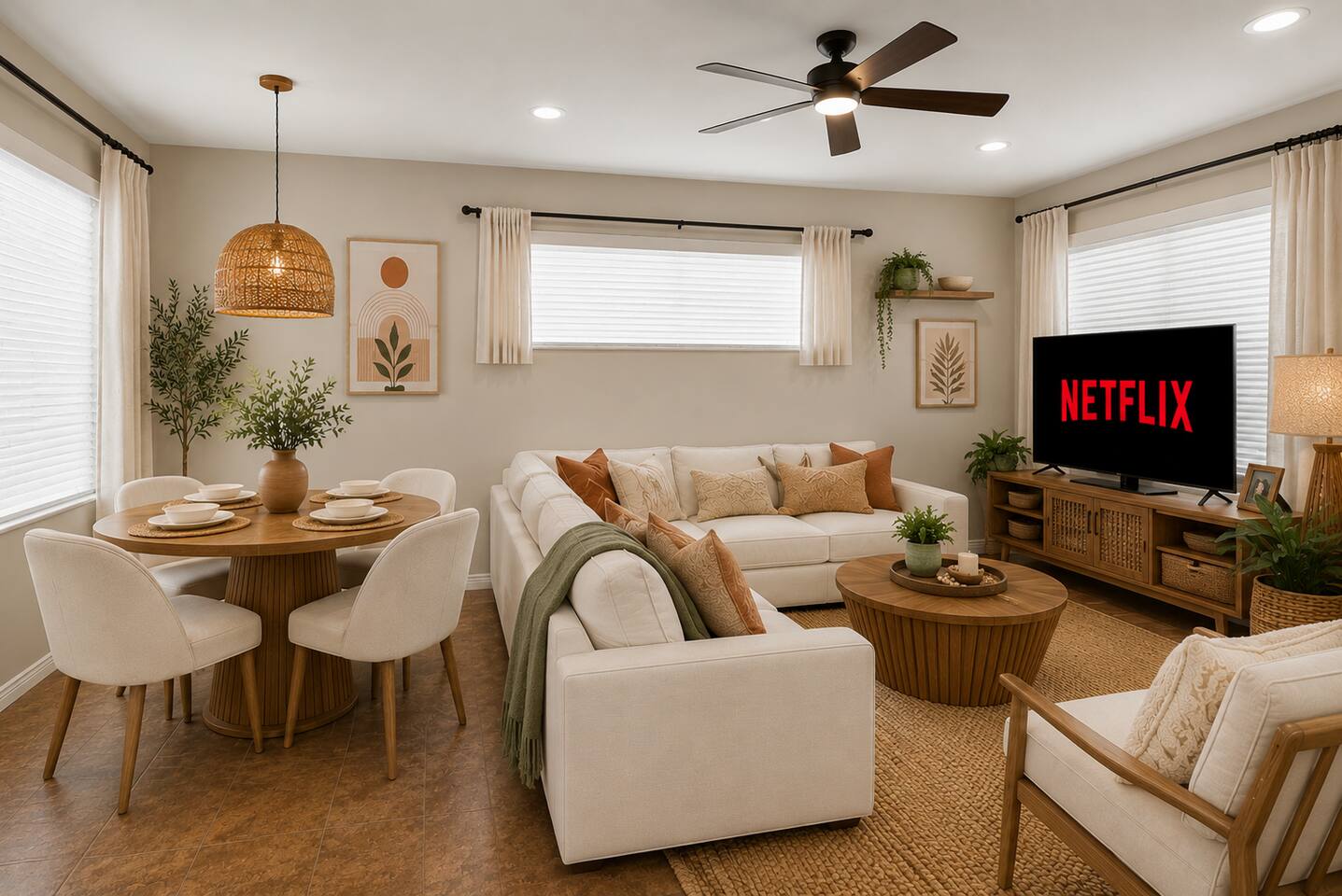 Newport Beach & Bay Oasis | Dual King Smart TVs AC