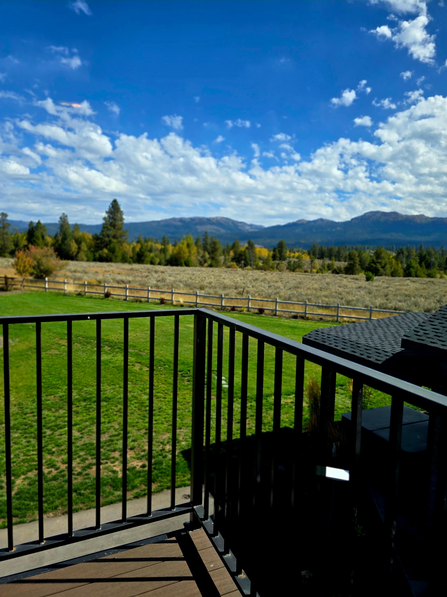 Private balcony with sweeping mountain views and peaceful open space