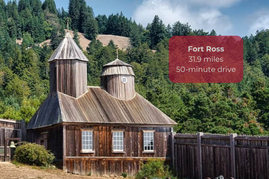 Scenic stay near Fort Ross with charming historic surroundings