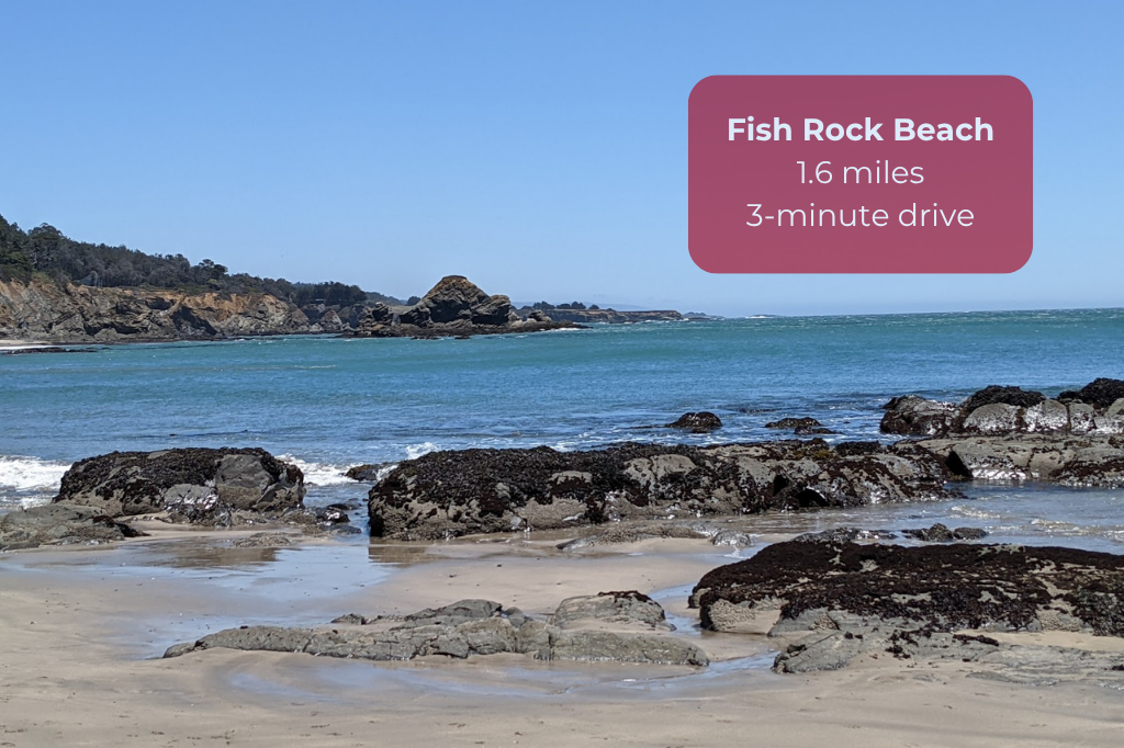Fish Rock Beach just 1.6 miles away—scenic shoreline in a 3-minute drive