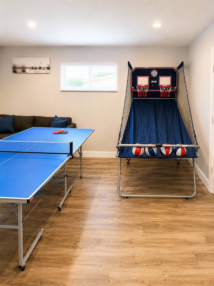Enjoy friendly competition with our indoor basketball game, perfect for kids and adults alike. Challenge family and friends, practice your shots, and add some extra fun to your stay.